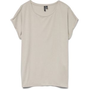 Vero Moda - T-shirt - Oatmeal - Lurex - Regular Fit