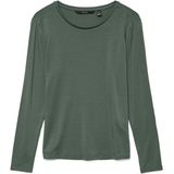 VERO MODA - VMAva - Top - Donkergroen - Lange Mouw