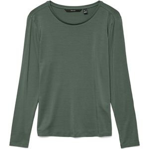 VERO MODA - VMAva - Top - Donkergroen - Lange Mouw