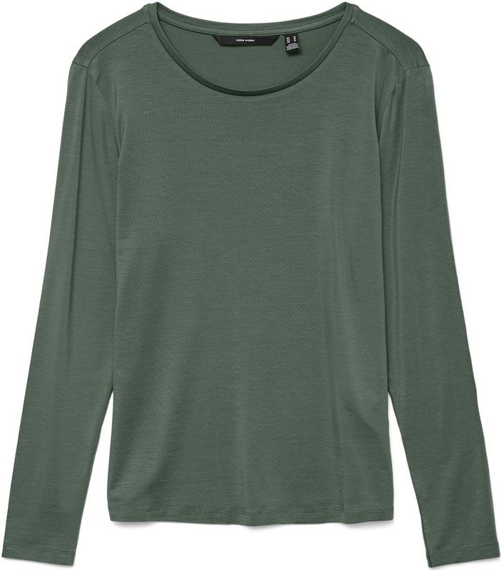 VERO MODA - VMAva - Top - Donkergroen - Lange Mouw