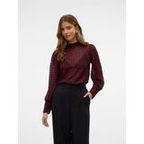 VERO MODA - VMBECCA LS HIGH NECK LACE TOP JRS NOOS - Blouse - Dames
