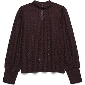 VERO MODA - VMBECCA LS HIGH NECK LACE TOP JRS NOOS - Blouse - Dames