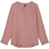 Vmani - Blouse - V-Hals - Lange Mouwen - Knoop Detail - Regular Fit