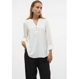 Vmani - Blouse - V-Hals - Lange Mouwen - Knoopdetail - Regular Fit