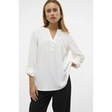 Vmani - Blouse - V-Hals - Lange Mouwen - Knoopdetail - Regular Fit