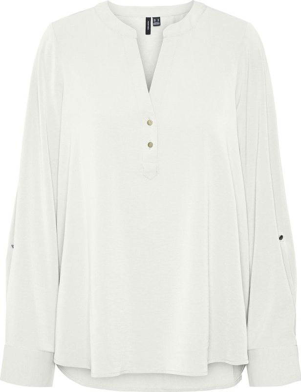 Vmani - Blouse - V-Hals - Lange Mouwen - Knoopdetail - Regular Fit