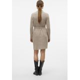 Jerseyjurk - Mini - Hoge Hals - Lange Mouwen - Ceintuur - Zacht