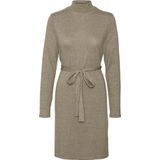 Jerseyjurk - Mini - Hoge Hals - Lange Mouwen - Ceintuur - Zacht