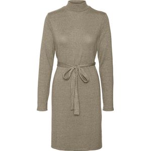 Jerseyjurk - Mini - Hoge Hals - Lange Mouwen - Ceintuur - Zacht