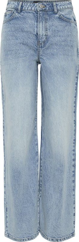 Pieces - Jeans - Lichtblauw - Denim - Wide Leg High Waist
