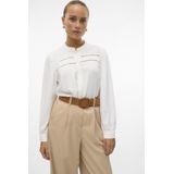 Vmemma - Overhemd - Lange Mouwen - Chinese Boord - Kanten Detail - Loose Fit