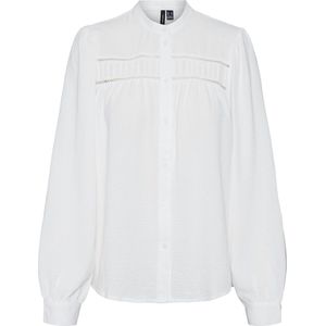 Vmemma - Overhemd - Lange Mouwen - Chinese Boord - Kanten Detail - Loose Fit