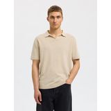 Polo - Split Hals - Korte Mouwen - Geribbelde Manchetten - Biologisch Katoen - Groen