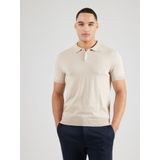 Selected Homme - Polo - Beige - 100% Katoen - Korte Mouwen
