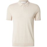 Selected Homme - Polo - Beige - 100% Katoen - Korte Mouwen