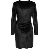 Jacqueline de Yong - Sandy - Jurk - Zwart - Lange Mouwen - Wikkelsluiting