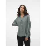 Vero Moda - Vmqueeny Ls Oversize Shirt Wvn Ga Noos - Dames - Blouses