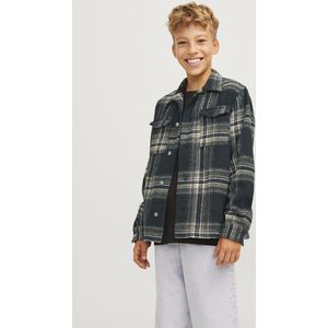JACK & JONES Junior - Overshirt - Blauw - Keperstof - Lange Mouwen - Oversized Fit