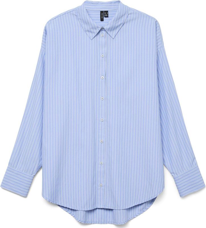 Vero Moda - Fanni - Overhemdblouse - Effen - Mix van Polyester en Katoen