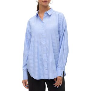 Overhemd - Oversized Fit - Lange Mouwen - Knoopsluiting - Katoen - Wit