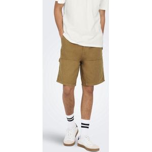 Shorts - Katoen - Loose Fit - Zwart