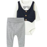 Romper Set - Lange Mouwen - Ronde Hals - Met Strik en Knoop Detail