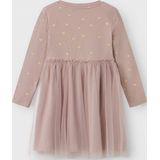 Jersey - Jurk - Midi-lengte - All-over Print - Glitterprint - O-hals