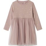 Jersey - Jurk - Midi-lengte - All-over Print - Glitterprint - O-hals