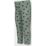 Legging - Herhaalde Print - Geborstelde Sweatstof - Verstelbare Taille