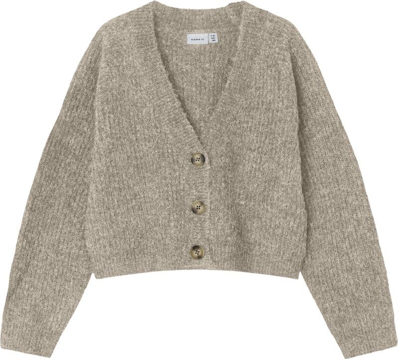 Cardigan - V-hals - Lange Mouwen - Geribbelde Manchetten - Gerecycled Polyester