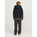 JACK & JONES JUNIOR - JCOAIDEN TRANSITIONAL - Gewatteerde Winterjas - Donkergroen/Zwart - Polyester