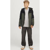 JACK & JONES JUNIOR - JCOAIDEN TRANSITIONAL - Gewatteerde Winterjas - Donkergroen/Zwart - Polyester