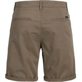 Chino Shorts - Zwart - Katoen/Elastaan - Regular Fit