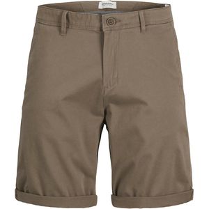 Chino Shorts - Zwart - Katoen/Elastaan - Regular Fit