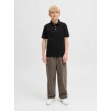 Jack & Jones Junior - JJEPAULOS POLO SS NOOS JNR - Poloshirt - Zwart - Slim Fit