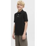 Jack & Jones Junior - JJEPAULOS POLO SS NOOS JNR - Poloshirt - Zwart - Slim Fit