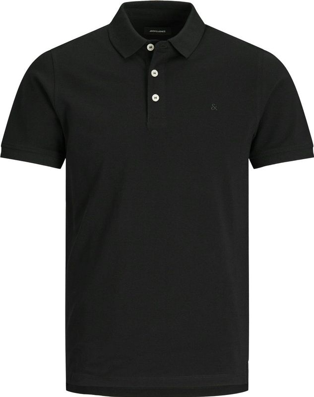 Jack & Jones Junior - JJEPAULOS POLO SS NOOS JNR - Poloshirt - Zwart - Slim Fit