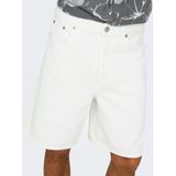 Denim Shorts - Lichtblauw - Katoen - Mid Waist - Loose Fit