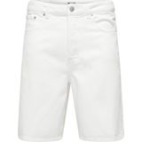 Denim Shorts - Lichtblauw - Katoen - Mid Waist - Loose Fit