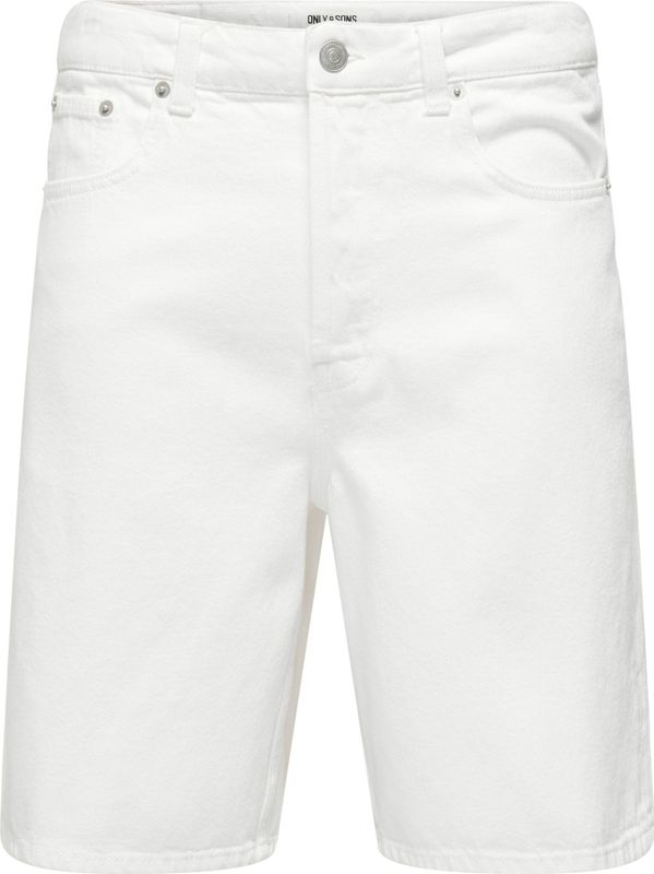 Denim Shorts - Lichtblauw - Katoen - Mid Waist - Loose Fit