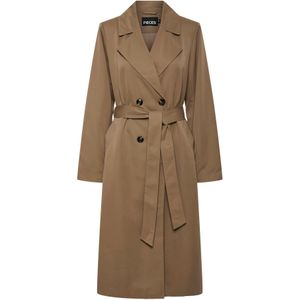 PIECES Pcscarlett Trenchcoat Dames - Bruin - 1 Stuk