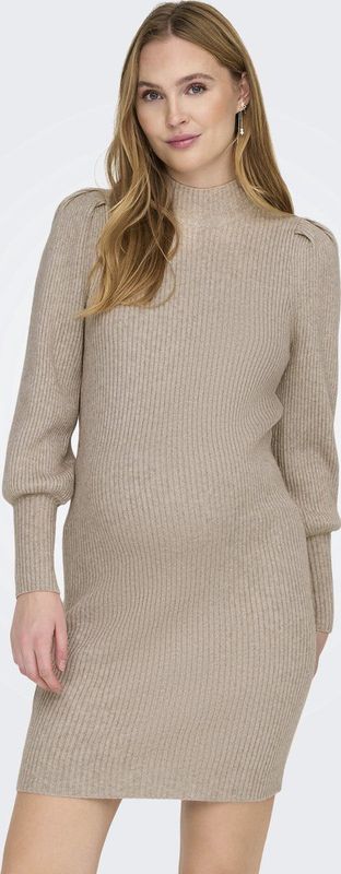Only Maternity Gebreide jurk 'OLMKATIA'  beige