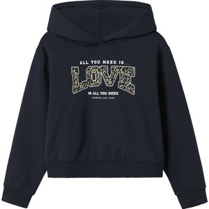 Name it - Nkfvinka Ls Nreg Short Sweat Wh Bru - Meisjes - Sweaters