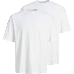 JACK & JONES Shirt 'JJEBradley' - Effen - 2 Pack - Kwartmouw
