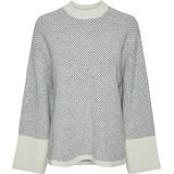 Pieces - Pcnordic Ls Loose o-Neck Knit - Dames - Gebreide Truien