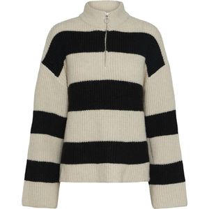 Trui - PCNalini - Gestreept - Schipperskraag - Lange Mouw - Gerecycled Materiaal