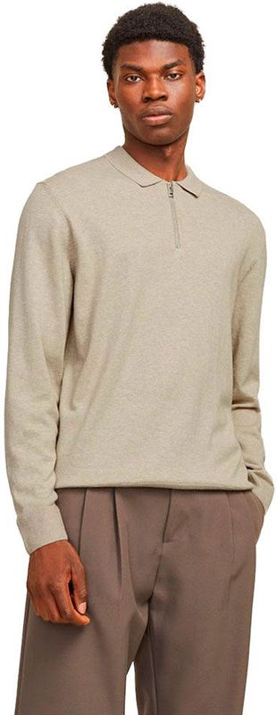 Jack&jones - Jjeemil Knit Polo Half Zip Ls Noos - Heren - Gebreide Truien