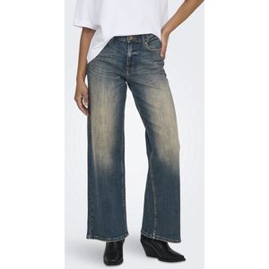 Only - Onlmadison Hw Wide Leg Tint Dnm Tai - Dames - Jeans