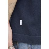Jack & Jones - Jjeemil Knit Relaxed Polo - Navy Blazer - Katoen/Viscose/Polyamide