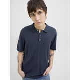 Jack & Jones - Jjeemil Knit Relaxed Polo - Navy Blazer - Katoen/Viscose/Polyamide